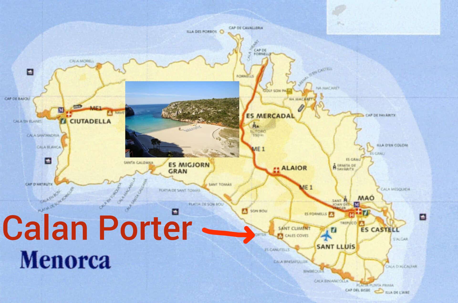 Mapa Calan Porter