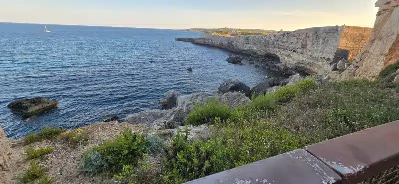 Vistas al mar desde La Mola en Menorca