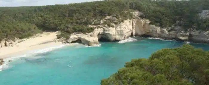 Cala Mitjana vista aerrea