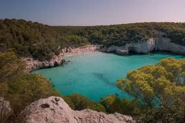 Cala Cala Mitjana vista aerrea