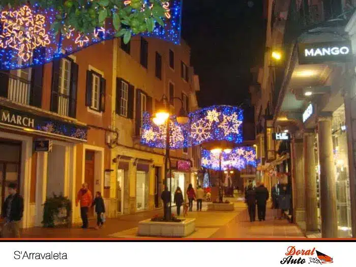 Luces de Navidad en S’Arravaleta, Mahón